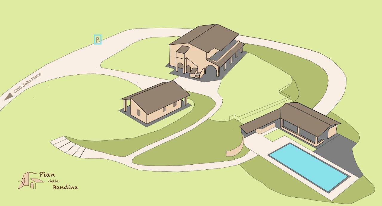 Pian Della Bandina Apartman Città della Pieve Kültér fotó